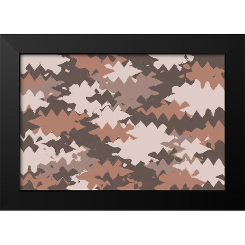 Shaky Pastel Pattern Square Black Modern Wood Framed Art Print by Treechild