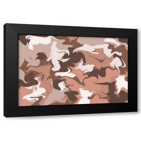 Mixed Pastel Colors Square Black Modern Wood Framed Art Print with Double Matting by Treechild