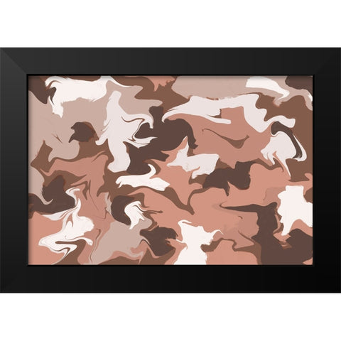 Mixed Pastel Colors Square Black Modern Wood Framed Art Print by Treechild