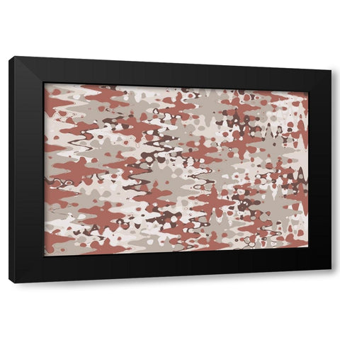 Liquid Pastel Colors Pattern Black Modern Wood Framed Art Print with Double Matting by Treechild
