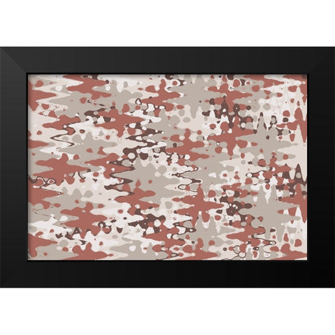 Liquid Pastel Colors Pattern Black Modern Wood Framed Art Print by Treechild