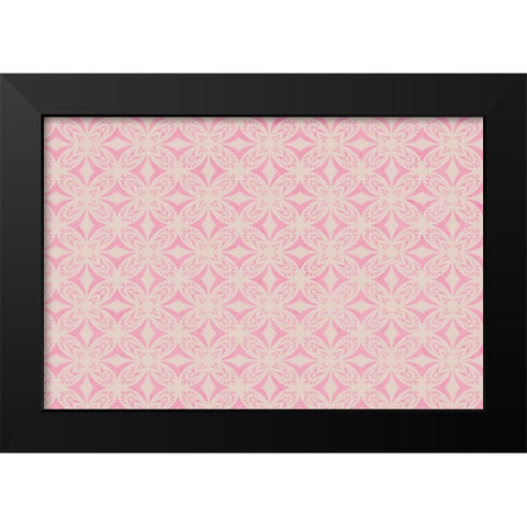 Pastel Symmetrical Pattern Black Modern Wood Framed Art Print by Treechild