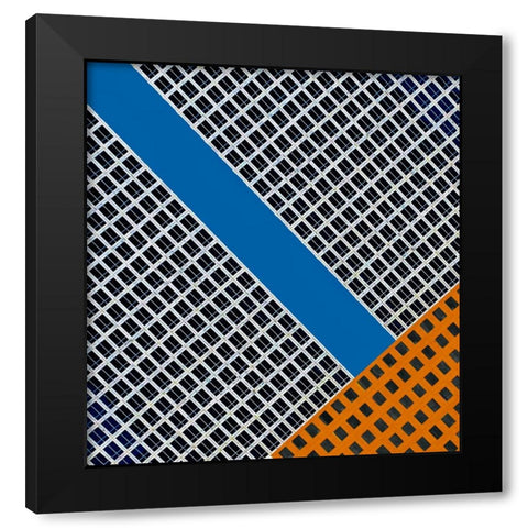 Abstract - Manhattan New York Black Modern Wood Framed Art Print by Orbach, Arnon