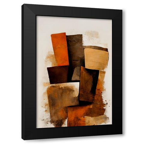 Turf Black Modern Wood Framed Art Print by Treechild