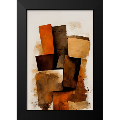 Turf Black Modern Wood Framed Art Print by Treechild