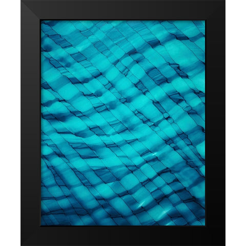 Teally Ripple Black Modern Wood Framed Art Print by Mann, Tara