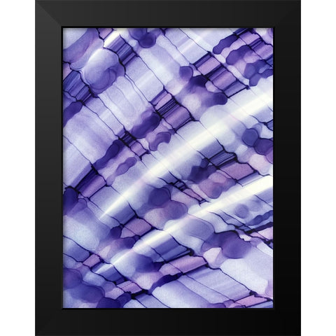 Purple Moon Black Modern Wood Framed Art Print by Mann, Tara
