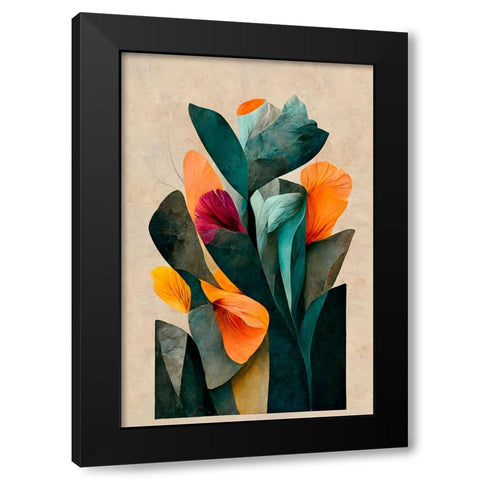 In My Garden Black Modern Wood Framed Art Print by Treechild
