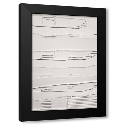 Mud Texture 01 Black Modern Wood Framed Art Print with Double Matting by Pictufy Studio III