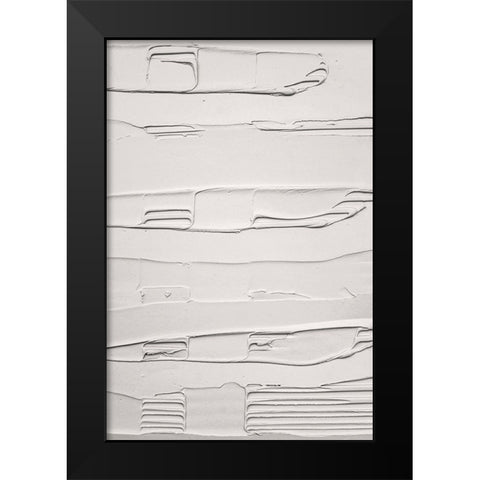 Mud Texture 01 Black Modern Wood Framed Art Print by Pictufy Studio III