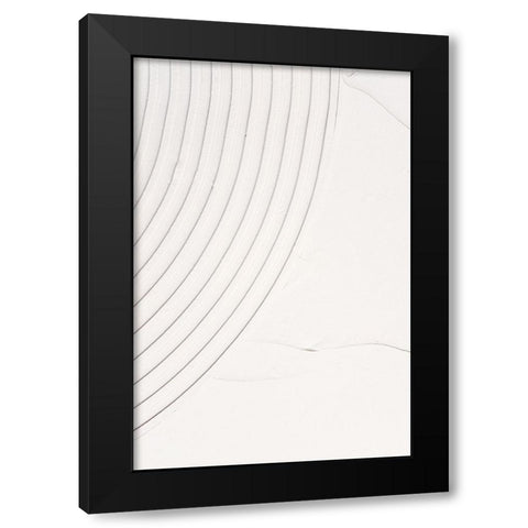 Mud Texture 08 Black Modern Wood Framed Art Print by Pictufy Studio III
