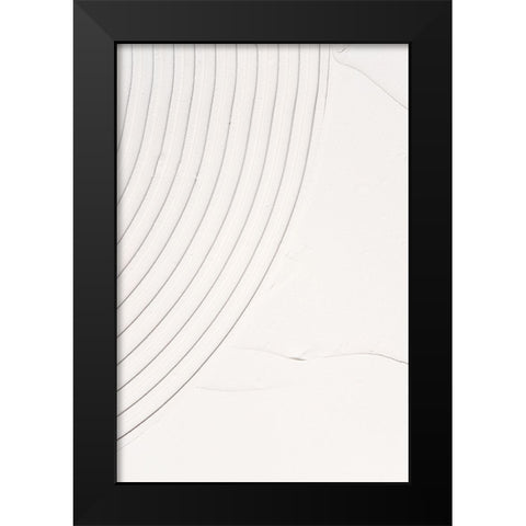Mud Texture 08 Black Modern Wood Framed Art Print by Pictufy Studio III