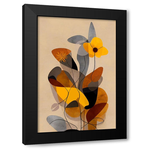 In My Summer Garden Black Modern Wood Framed Art Print with Double Matting by Treechild