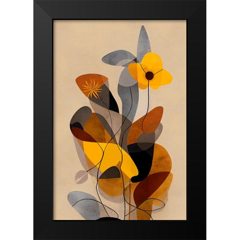 In My Summer Garden Black Modern Wood Framed Art Print by Treechild