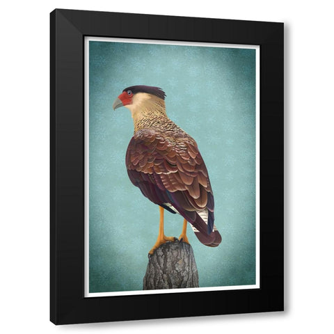 Carancho Black Modern Wood Framed Art Print with Double Matting by Caballero, Franco