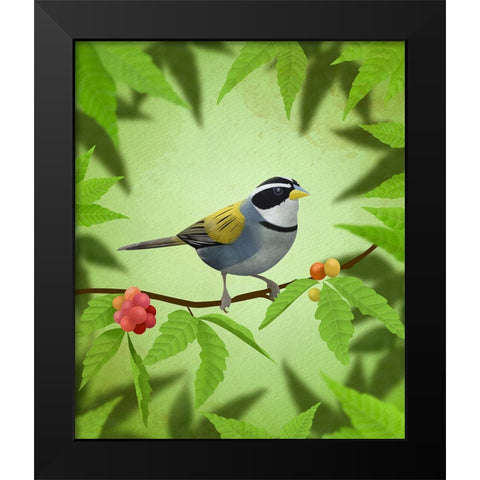 Cerquero de collar Black Modern Wood Framed Art Print by Caballero, Franco