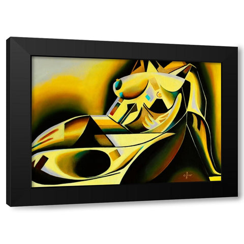 Golden - 18-05-22 Black Modern Wood Framed Art Print with Double Matting by Akkers, Corne