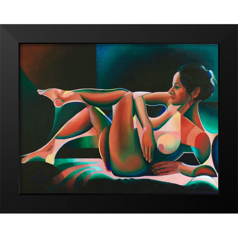 Solarized Roundism - 07-03-22 Black Modern Wood Framed Art Print by Akkers, Corne