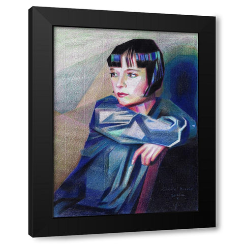 Louise Brooks - 21-10-22 Black Modern Wood Framed Art Print by Akkers, Corne