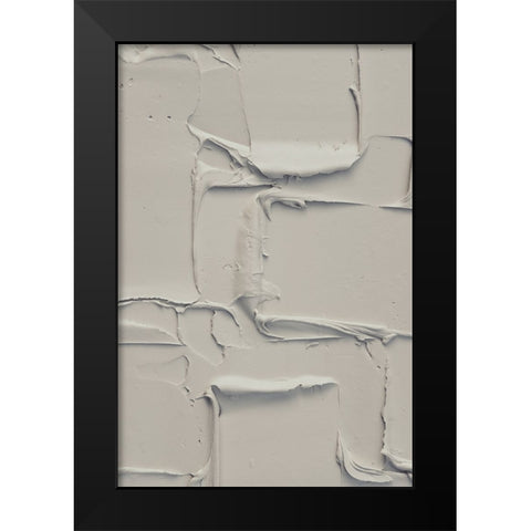 Mud Texture 13 Beige Black Modern Wood Framed Art Print by Pictufy Studio III