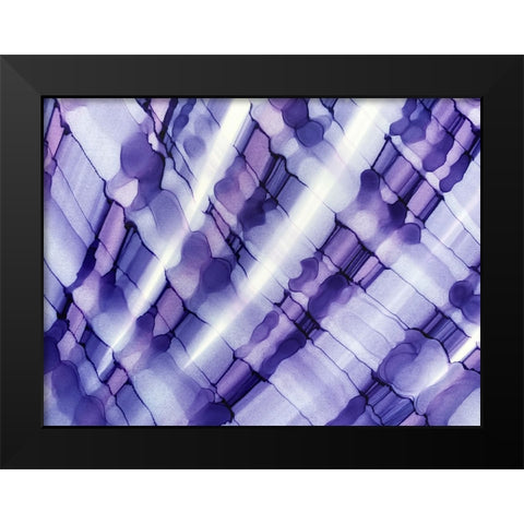 Purple Moon horizontal Black Modern Wood Framed Art Print by Mann, Tara