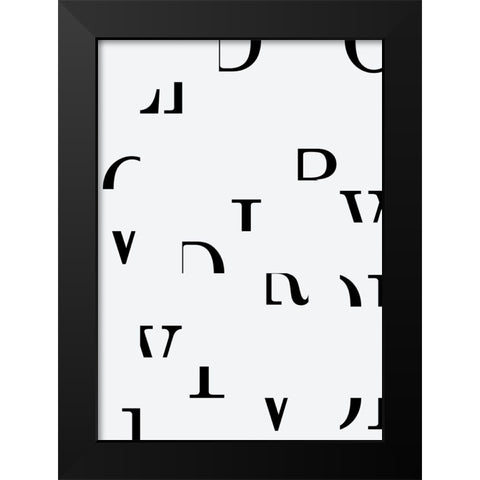 World Black Modern Wood Framed Art Print by Grace Agustin, Wendy