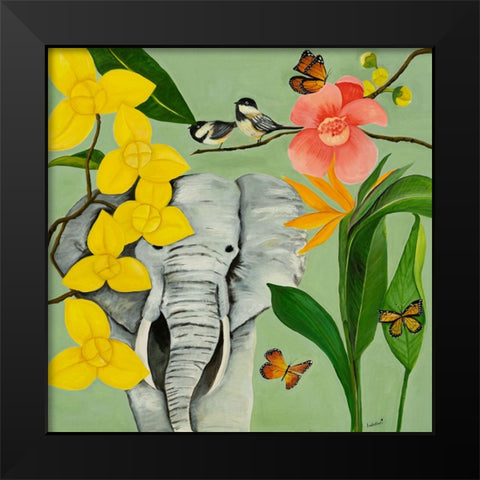 Gentle Giant Black Modern Wood Framed Art Print by Ri, Isabelle