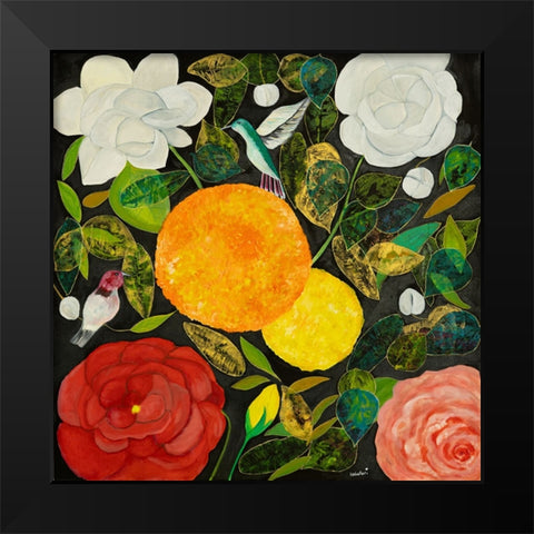 Marigold Black Modern Wood Framed Art Print by Ri, Isabelle