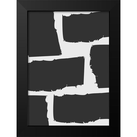 Maze Black Modern Wood Framed Art Print by Grace Agustin, Wendy