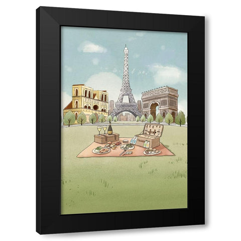 Paris Black Modern Wood Framed Art Print by Thai, Xuan