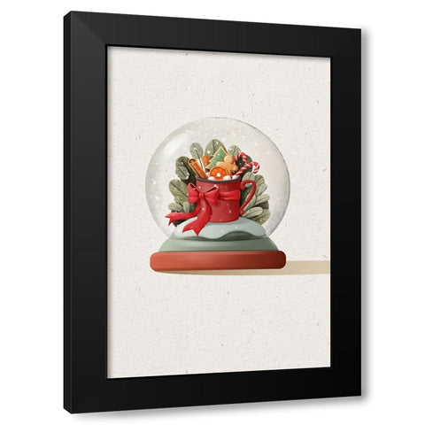 Crystal Ball Black Modern Wood Framed Art Print by Thai, Xuan