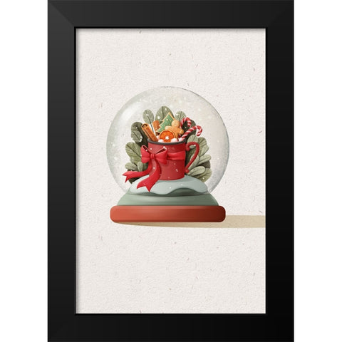Crystal Ball Black Modern Wood Framed Art Print by Thai, Xuan