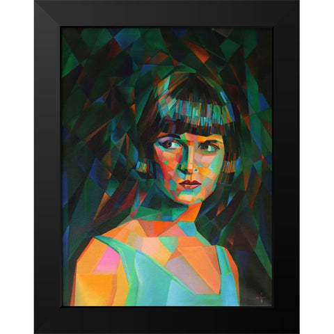 Louise Brooks Black Modern Wood Framed Art Print by Akkers, Corne