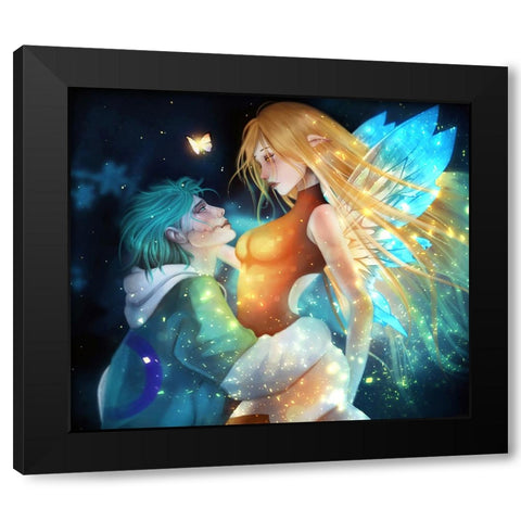 Fairy Tale Black Modern Wood Framed Art Print with Double Matting by Griesel, Jolene