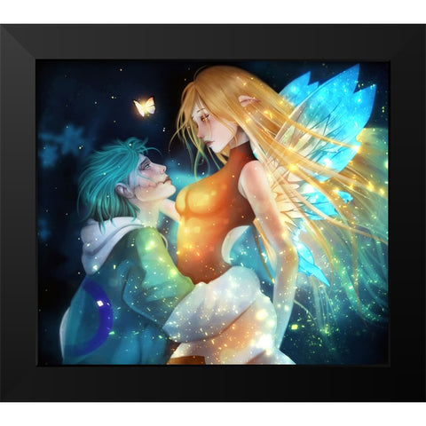 Fairy Tale Black Modern Wood Framed Art Print by Griesel, Jolene