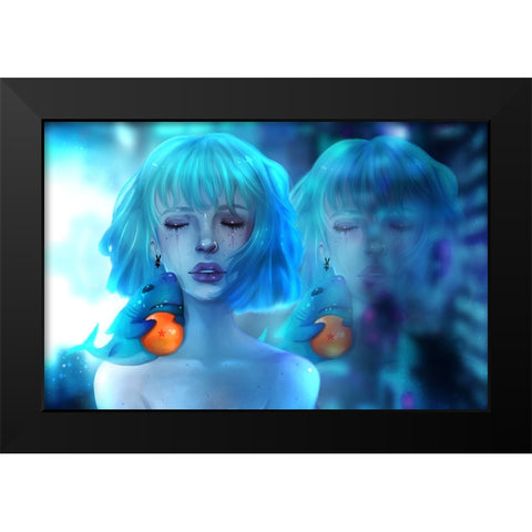 Love for Dragon Ball Z Black Modern Wood Framed Art Print by Griesel, Jolene