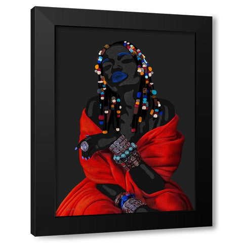 Acodonqua Black Modern Wood Framed Art Print with Double Matting by Amihere, Lord