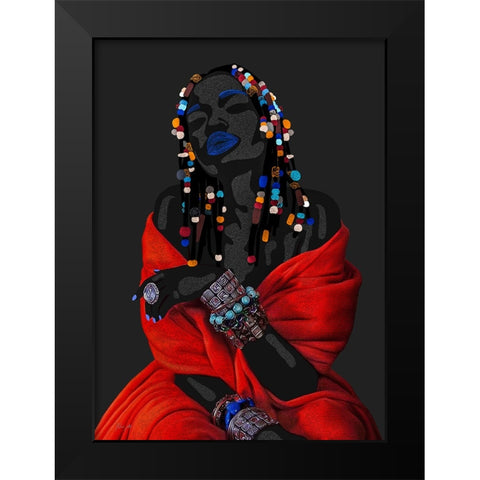 Acodonqua Black Modern Wood Framed Art Print by Amihere, Lord