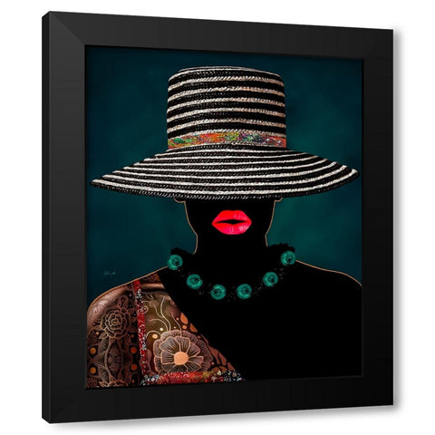 Serwaaquoto Black Modern Wood Framed Art Print with Double Matting by Amihere, Lord