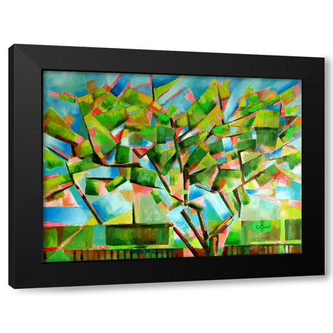 Cubistic Spring at Voorburg - 15-05-22 Black Modern Wood Framed Art Print by Akkers, Corne