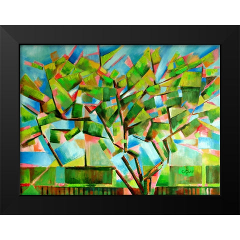 Cubistic Spring at Voorburg - 15-05-22 Black Modern Wood Framed Art Print by Akkers, Corne