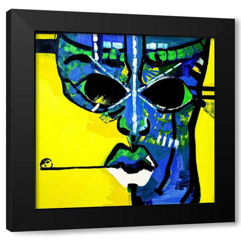 Half Black Modern Wood Framed Art Print by Belickiene, Julija