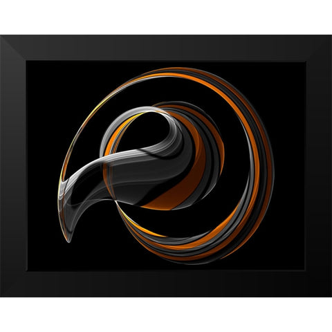The Golden Spiral Black Modern Wood Framed Art Print by Mystic Number
