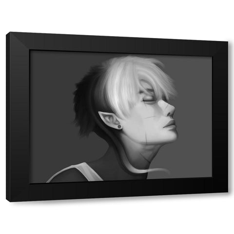 Axenus Black Modern Wood Framed Art Print with Double Matting by Griesel, Jolene
