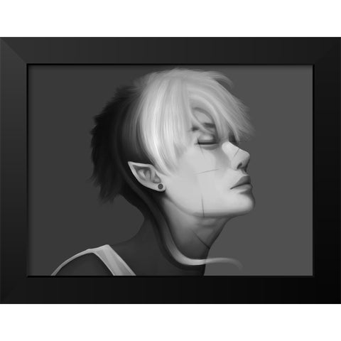 Axenus Black Modern Wood Framed Art Print by Griesel, Jolene