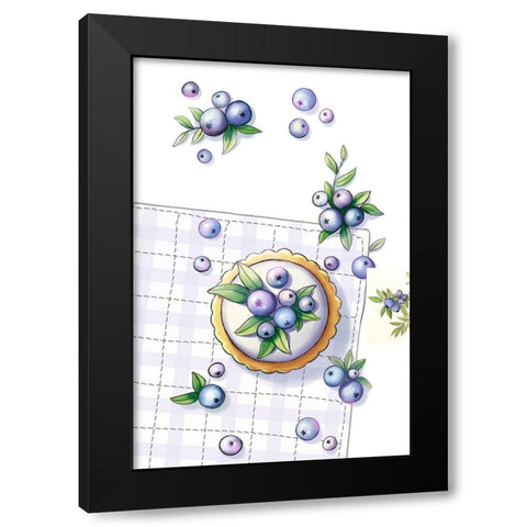 Blueberry Cake Black Modern Wood Framed Art Print with Double Matting by Thai, Xuan
