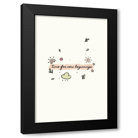 New year new beginning Black Modern Wood Framed Art Print by Thai, Xuan