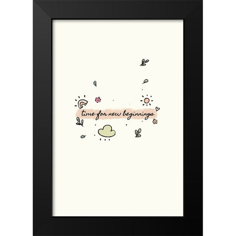 New year new beginning Black Modern Wood Framed Art Print by Thai, Xuan