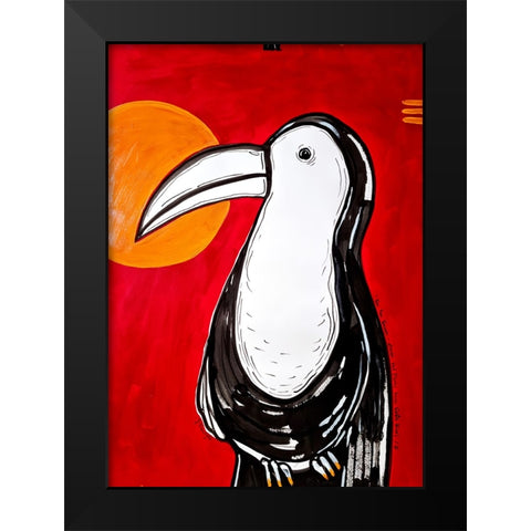 Toucan - it seems that God was in Costa Rica Black Modern Wood Framed Art Print by Belickiene, Julija