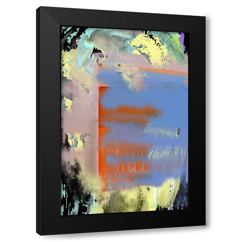 Deep Blue Black Modern Wood Framed Art Print with Double Matting by Silva, Dpaulinos